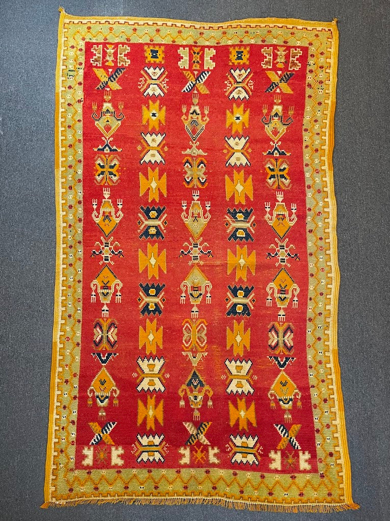 Antique Moroccan Pendant 4'8 x 7'10