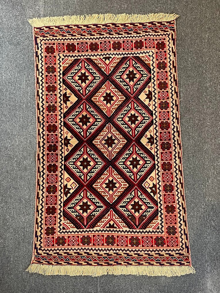 Afghan Maliki Sumak/Pile Combo 2'6 x 4'2