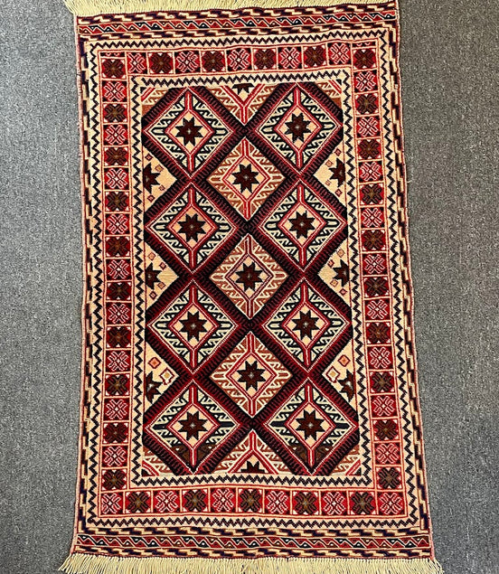 Afghan Maliki Sumak/Pile Combo 2'6 x 4'2
