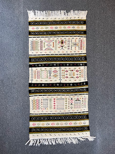 Striped Geometric Turkish Cicim 2'3 x 4'8