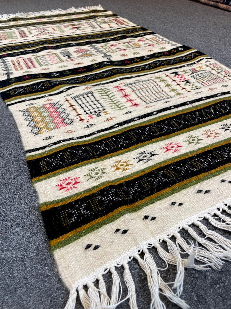 Striped Geometric Turkish Cicim 2'3 x 4'8