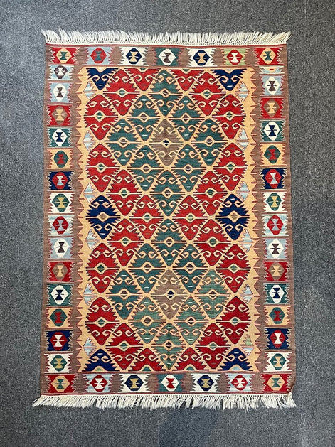 Turkish Nuzumlu Kilim 3'3 x 4'6