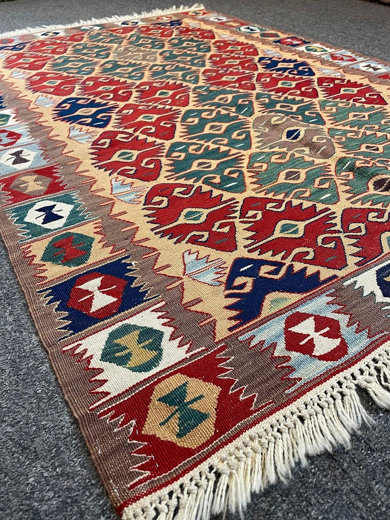 Turkish Nuzumlu Kilim 3'3 x 4'6