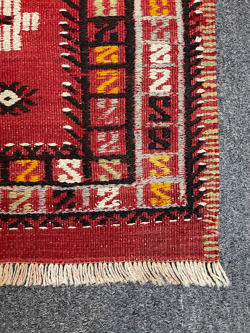Vintage Square Turkish Cicim 3'3 x 3'4
