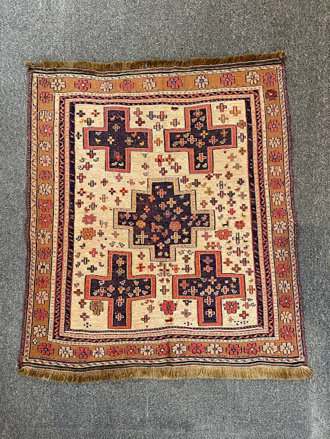 Vintage Iranian Sumak 3'0 x 3'3