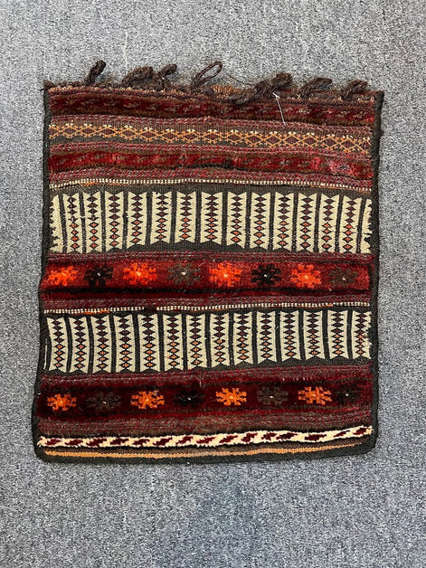 Uzbek Pile/Kilim Combo Grain Bag 1'5 x 1'7