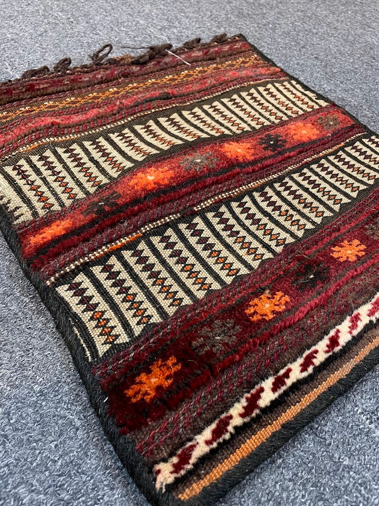 Uzbek Pile/Kilim Combo Grain Bag 1'5 x 1'7