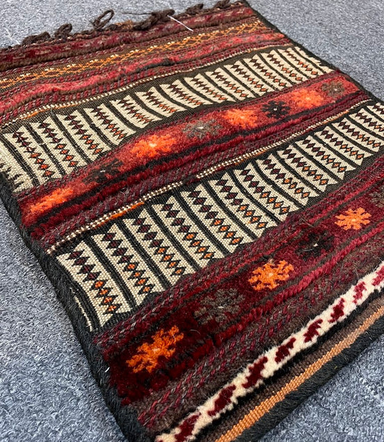 Uzbek Pile/Kilim Combo Grain Bag 1'5 x 1'7