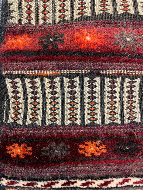 Uzbek Pile/Kilim Combo Grain Bag 1'5 x 1'7