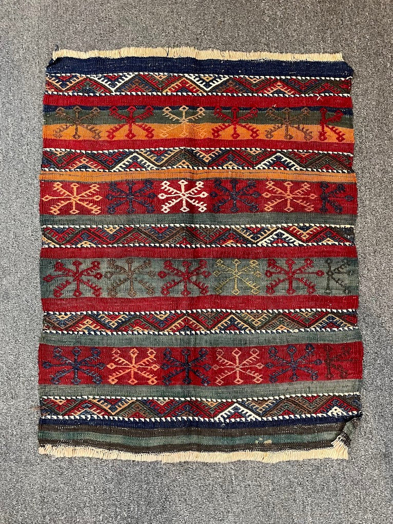 Striped Turkish Cicim 2'5 x 3'1