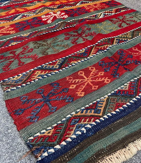 Striped Turkish Cicim 2'5 x 3'1