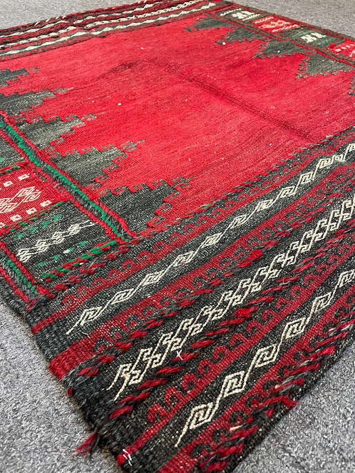 Vintage Afghan Sofra Cicim 3'4 x 3'4