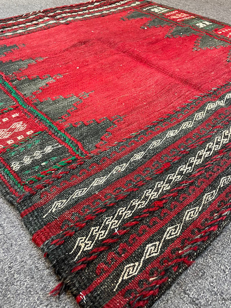 Vintage Afghan Sofra Cicim 3'4 x 3'4