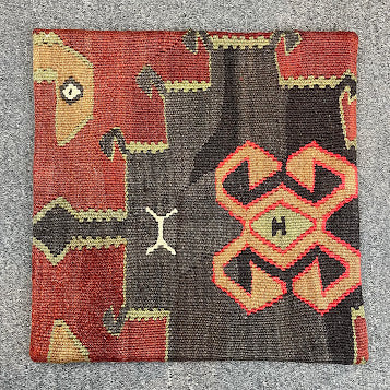 Turkish Kilim Pillow 16x16