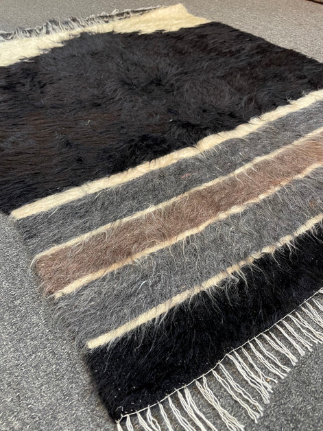Handwoven Turkish Siirt Kilim/Blanket (Mohair) 2'10 x 3'8