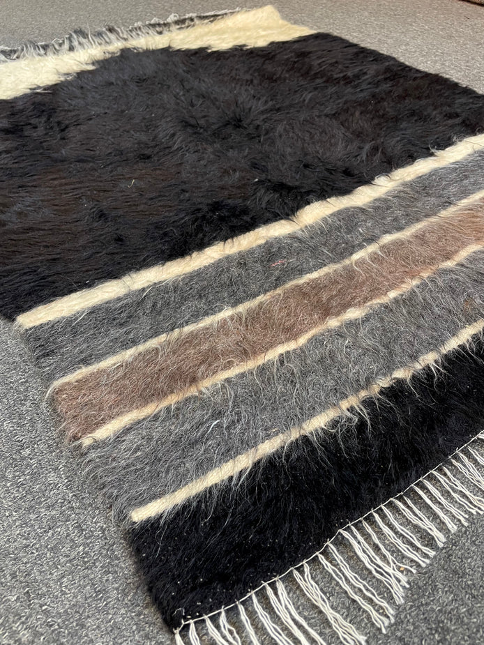 Handwoven Turkish Siirt Kilim/Blanket (Mohair) 2'10 x 3'8