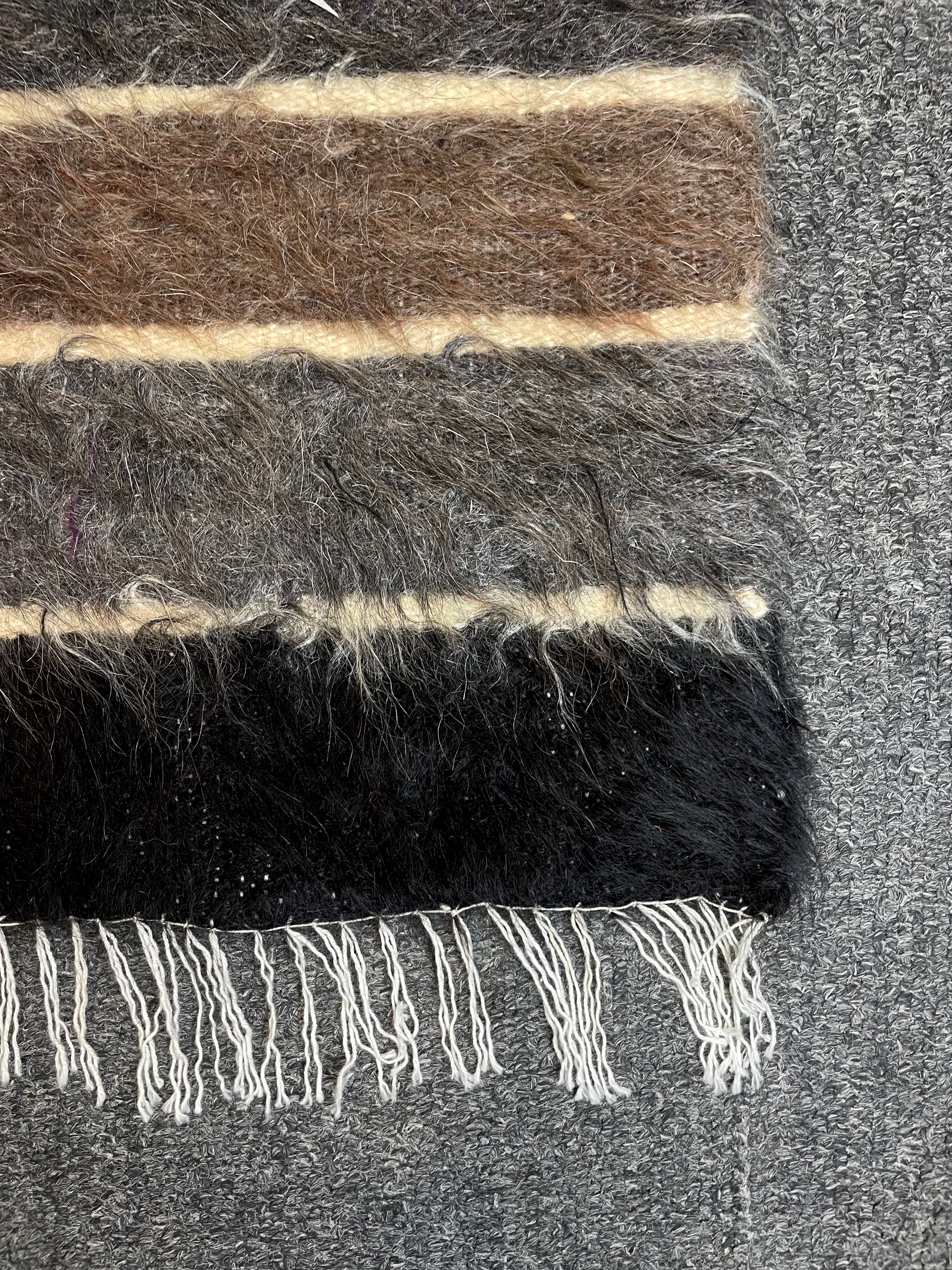 Handwoven Turkish Siirt Kilim/Blanket (Mohair) 2'10 x 3'8