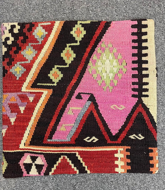 Turkish Kilim Pillow 16x16