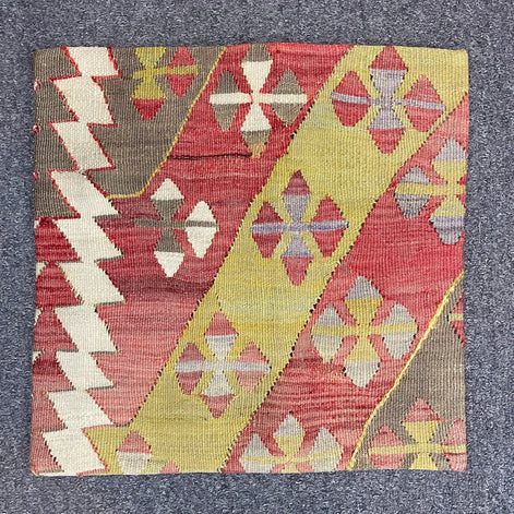Turkish Kilim Pillow 16x16