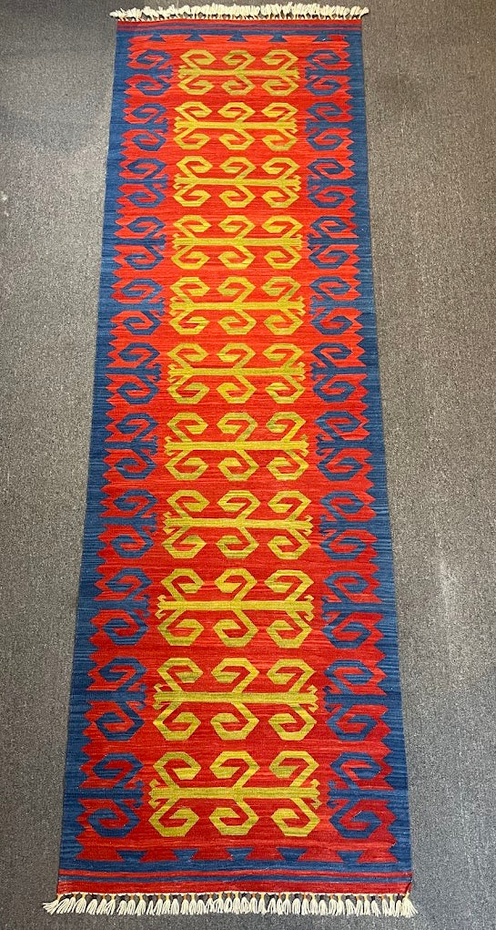 Turkish Nuzumlu Kilim 3'1 x 10'6