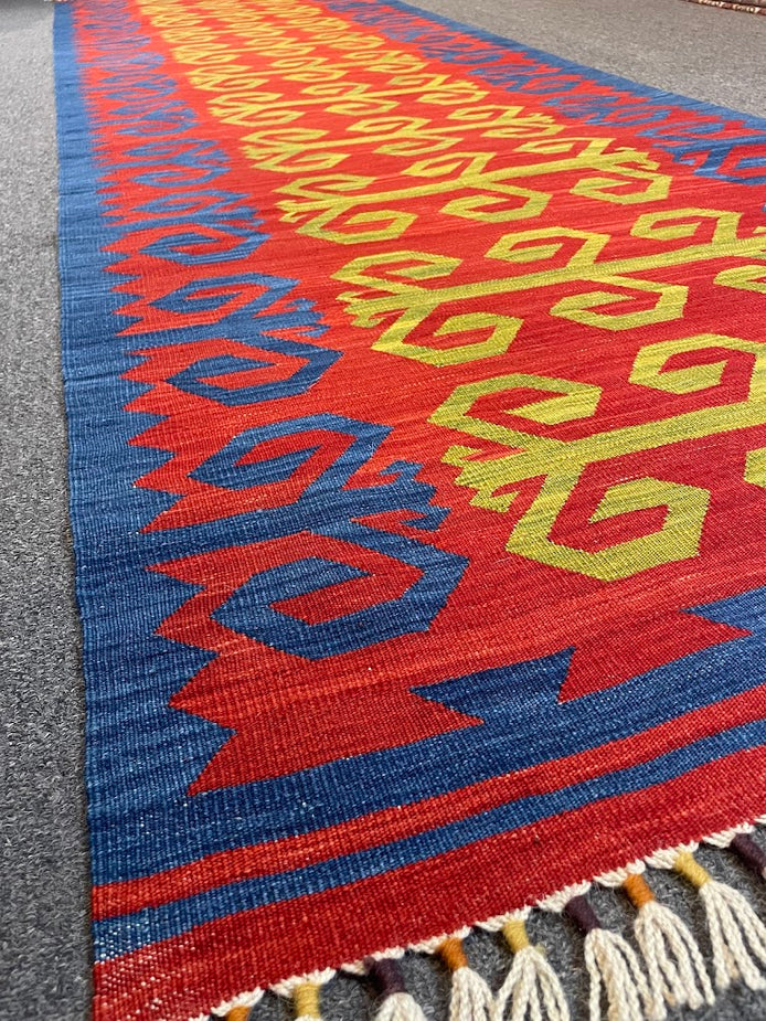 Turkish Nuzumlu Kilim 3'1 x 10'6