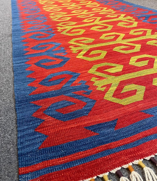 Turkish Nuzumlu Kilim 3'1 x 10'6