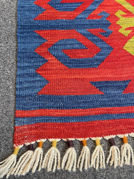 Turkish Nuzumlu Kilim 3'1 x 10'6