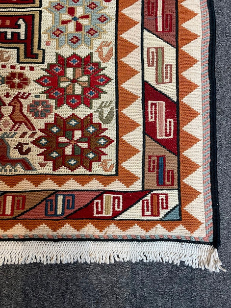 Silk Shahsevan Sumak Rug Iranian Shasavan Sumak 2'8 x 9'7 – Woven History & Silk Road