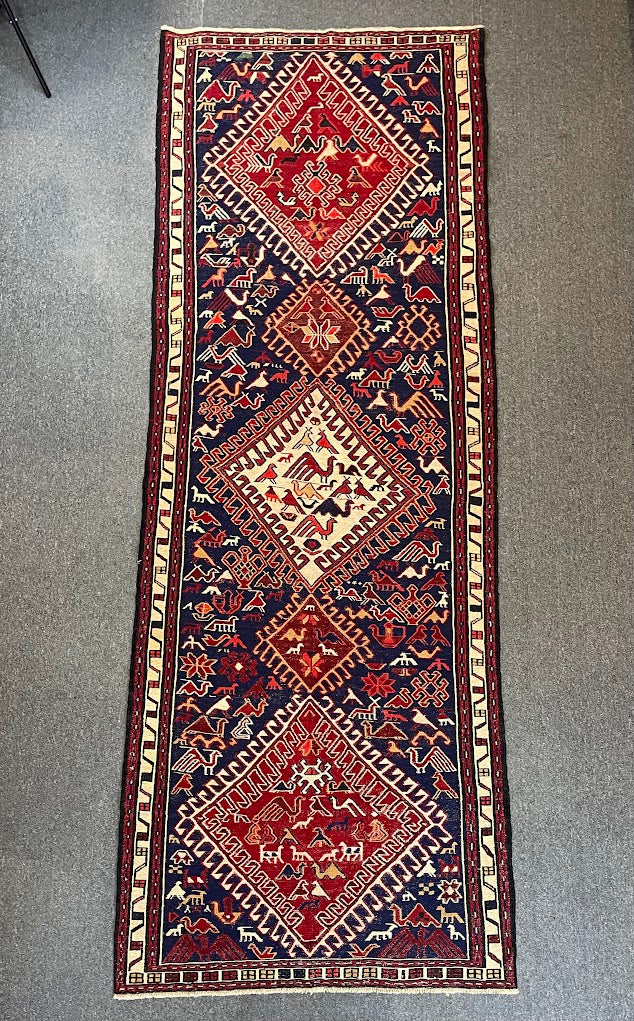 Iranian Shasavan Runner 3'4 x 9'4