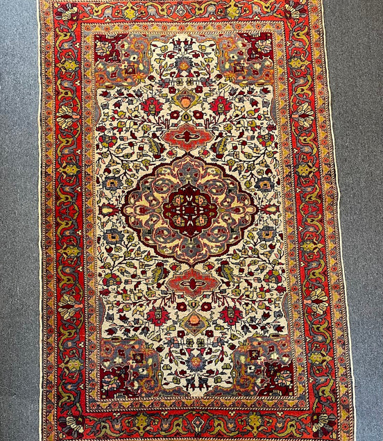 Antique Turkish Gurumbuz 4'10 x 7'7