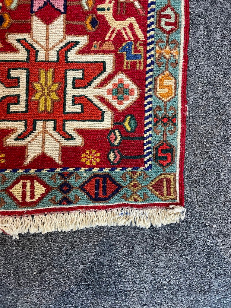 Iranian Rau Rau Sercan Animal Sumak 1'0 x 3'3