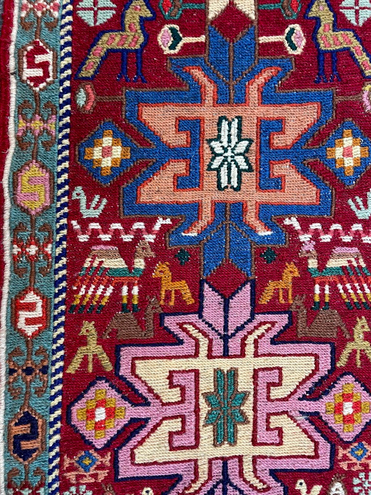 Iranian Rau Rau Sercan Animal Sumak 1'0 x 3'3