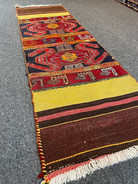 Lori Baktiyari Kilim/Sumak Combo Mini Runner 1'10 x 6'0