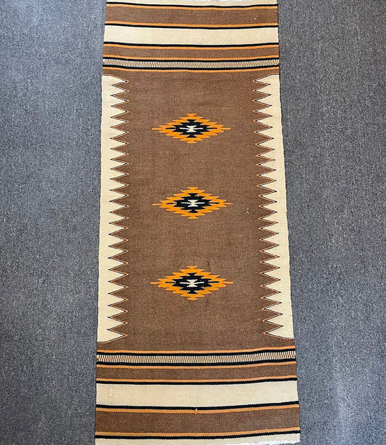 Geometric Turkish Kilim Mini Runner 2'3 x 5'7
