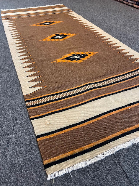 Geometric Turkish Kilim Mini Runner 2'3 x 5'7