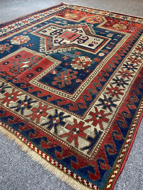 Antique Kazak Prayer Rug 4'0 x 5'0