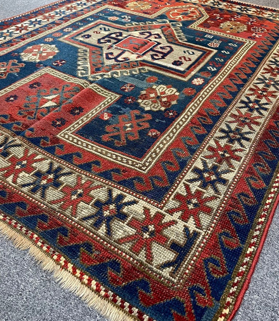 Antique Kazak Prayer Rug 4'0 x 5'0