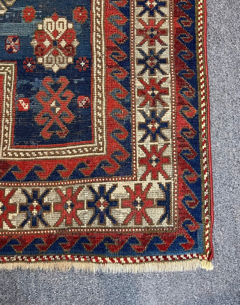 Antique Kazak Prayer Rug 4'0 x 5'0