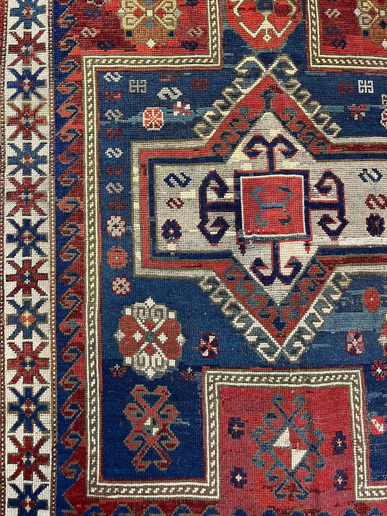 Antique Kazak Prayer Rug 4'0 x 5'0