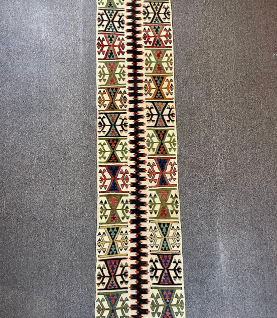 Geometric Turkish Kilim Runner 1'9 x 7'5