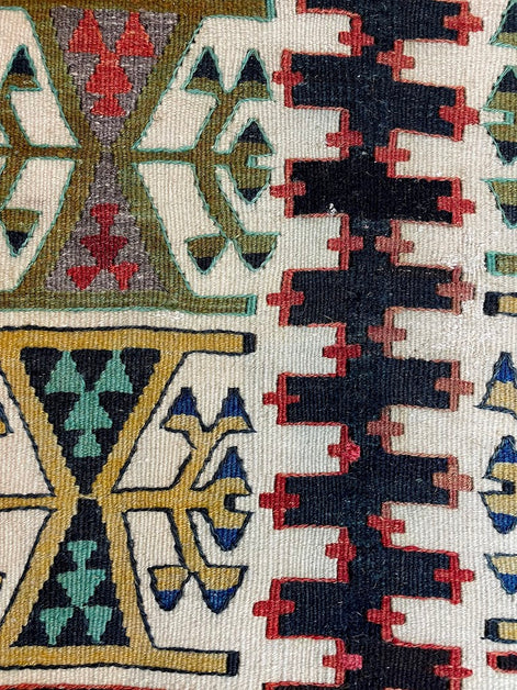 Geometric Turkish Kilim Runner 1'9 x 7'5