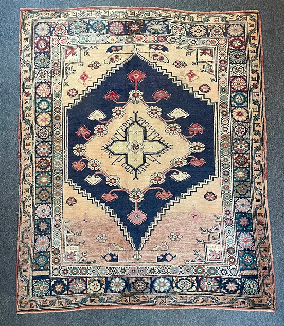 Antique Turkish Bergama 4'10 x 5'11