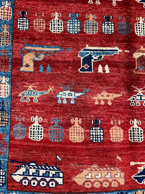 Afghan War Rug 3'10 x 6'4
