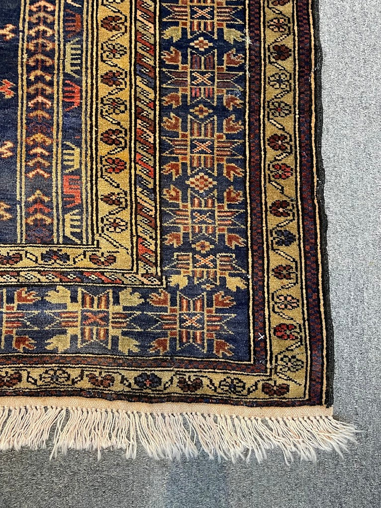 Afghan Baluch Prayer Rug 4'2 x 6'5