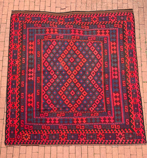 Afghan Maimana Kilim 7'11 x 8'9