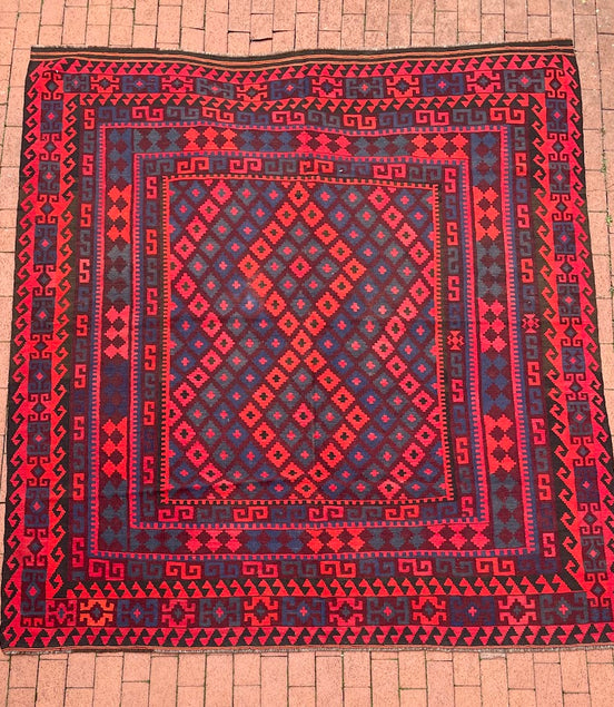Afghan Maimana Kilim 7'11 x 8'9