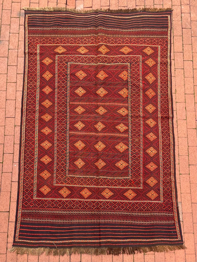 Afghan Cicim 5'3 x 8'10
