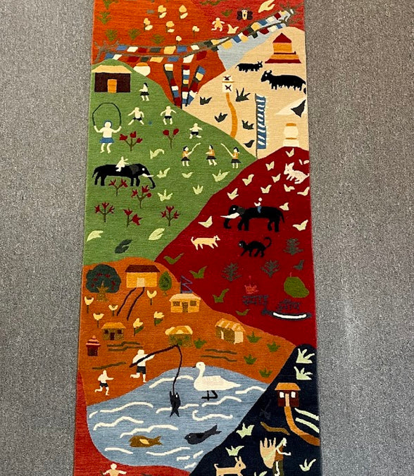 Tibetan Village 2'5 x 7'0
