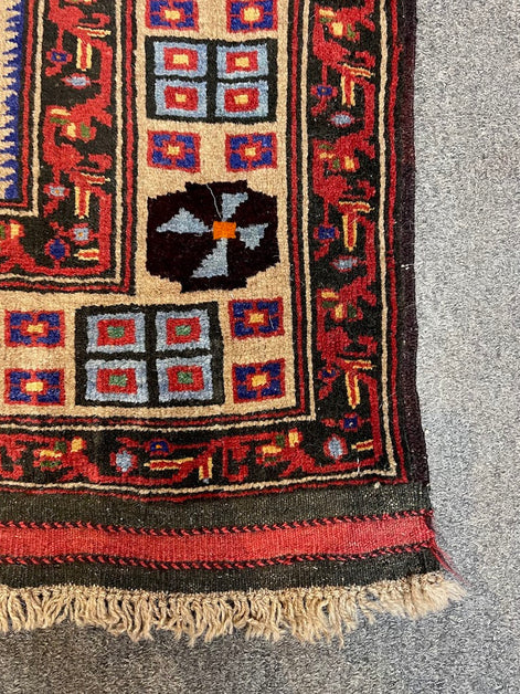Afghan Baluch Village 4'4 x 6'2