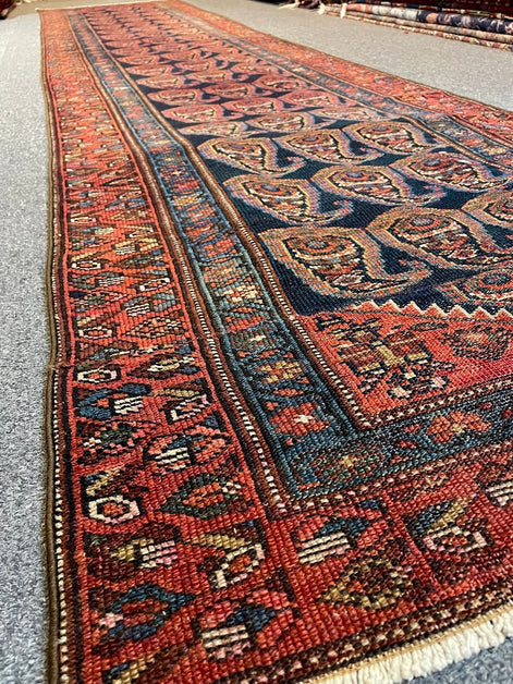 Antique Caucasian Paisley Leaf 2'9 x 12'7